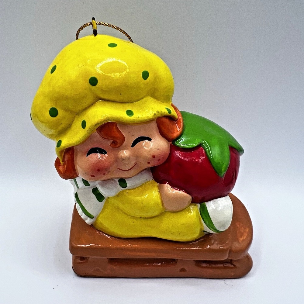 1981 Strawberry Shortcake Apple Dumplin American Greetings Paper Mache Ornament
